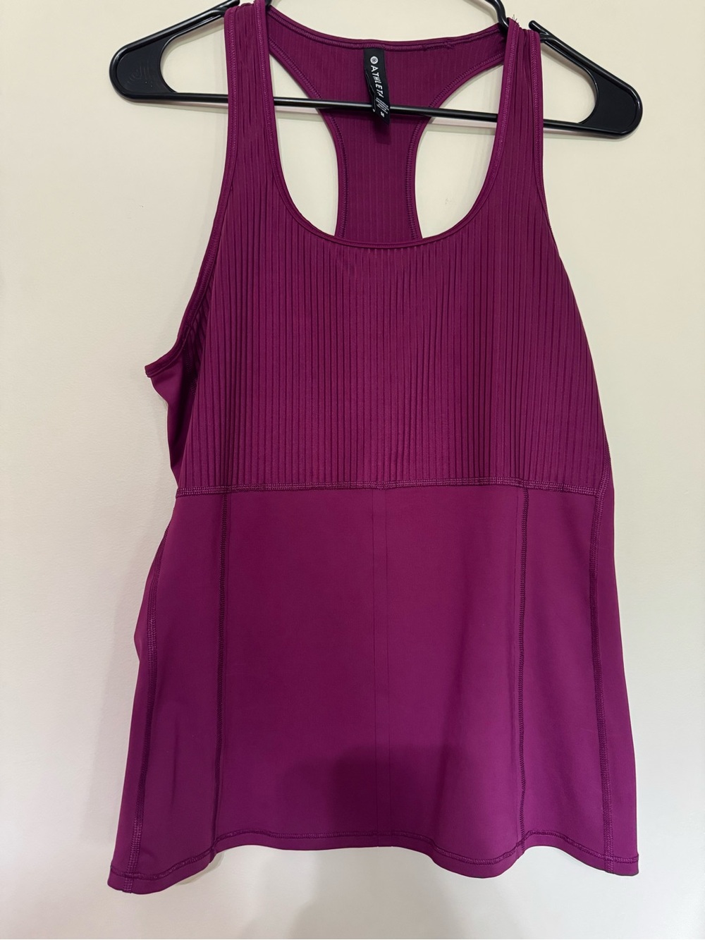 Athleta Deep Magenta Ribbed Racerback Tank